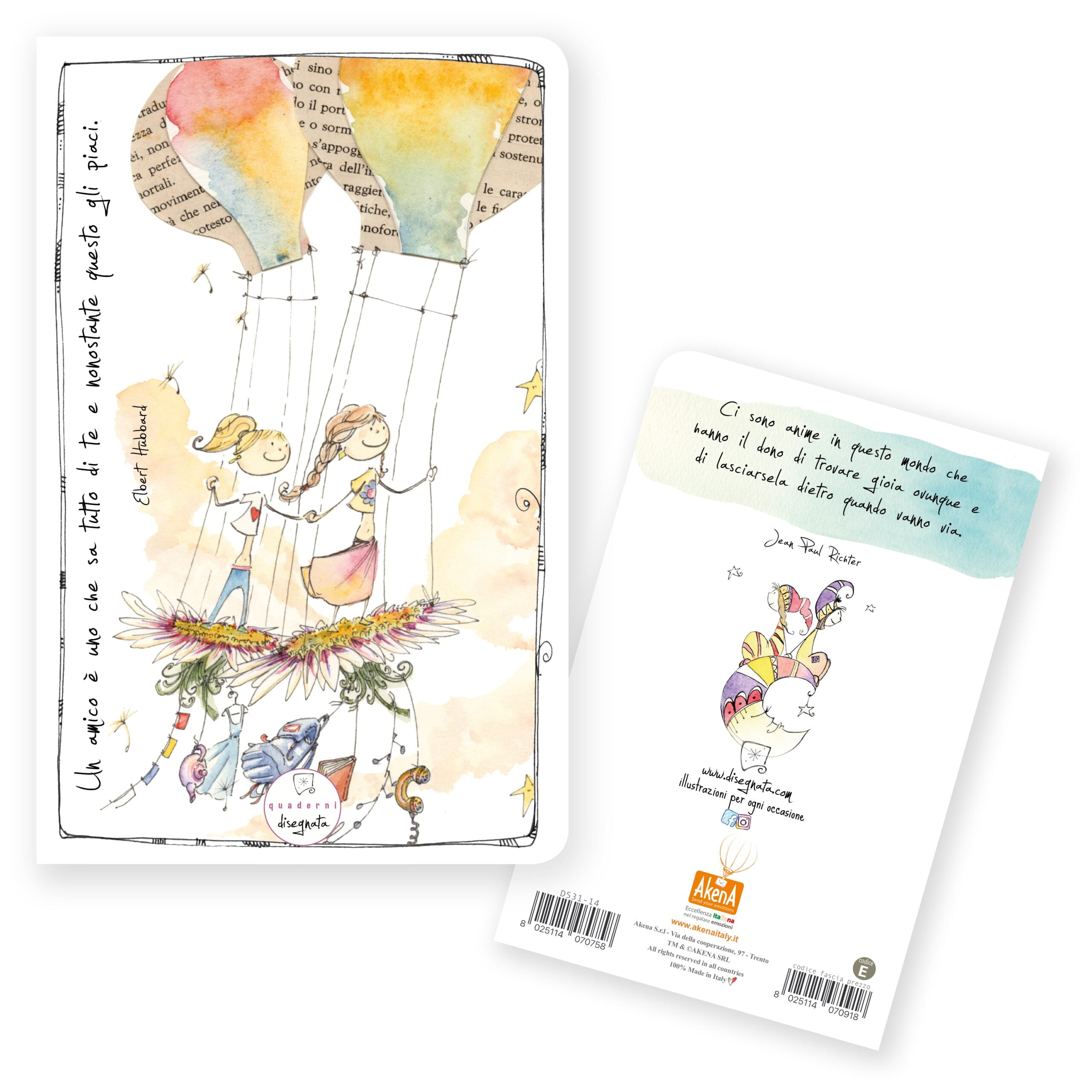 Quaderno A6 “Un amico è uno che sa tutto di te…”