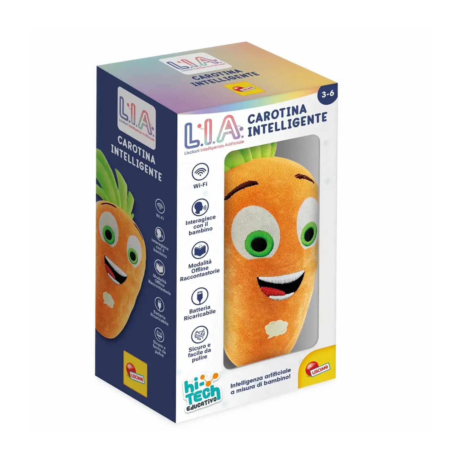 Carotina L.I.A. Peluche Intelligente Educativo con Wi-Fi e Voce - immagine 3