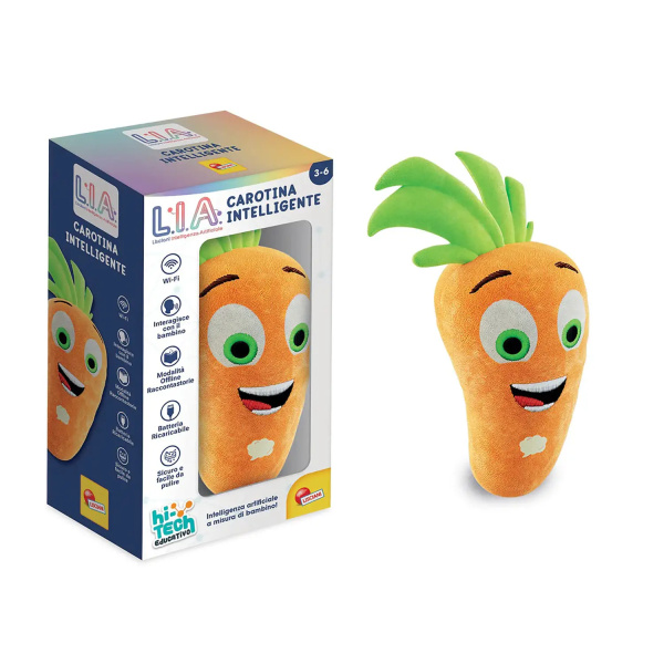 Carotina L.I.A. Peluche Intelligente Educativo con Wi-Fi e Voce